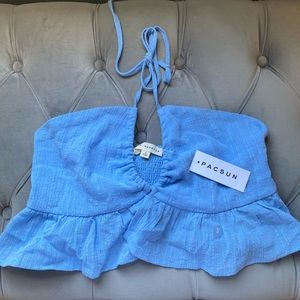 NEW Pacsun Blue Crop Top SIZE SMALL